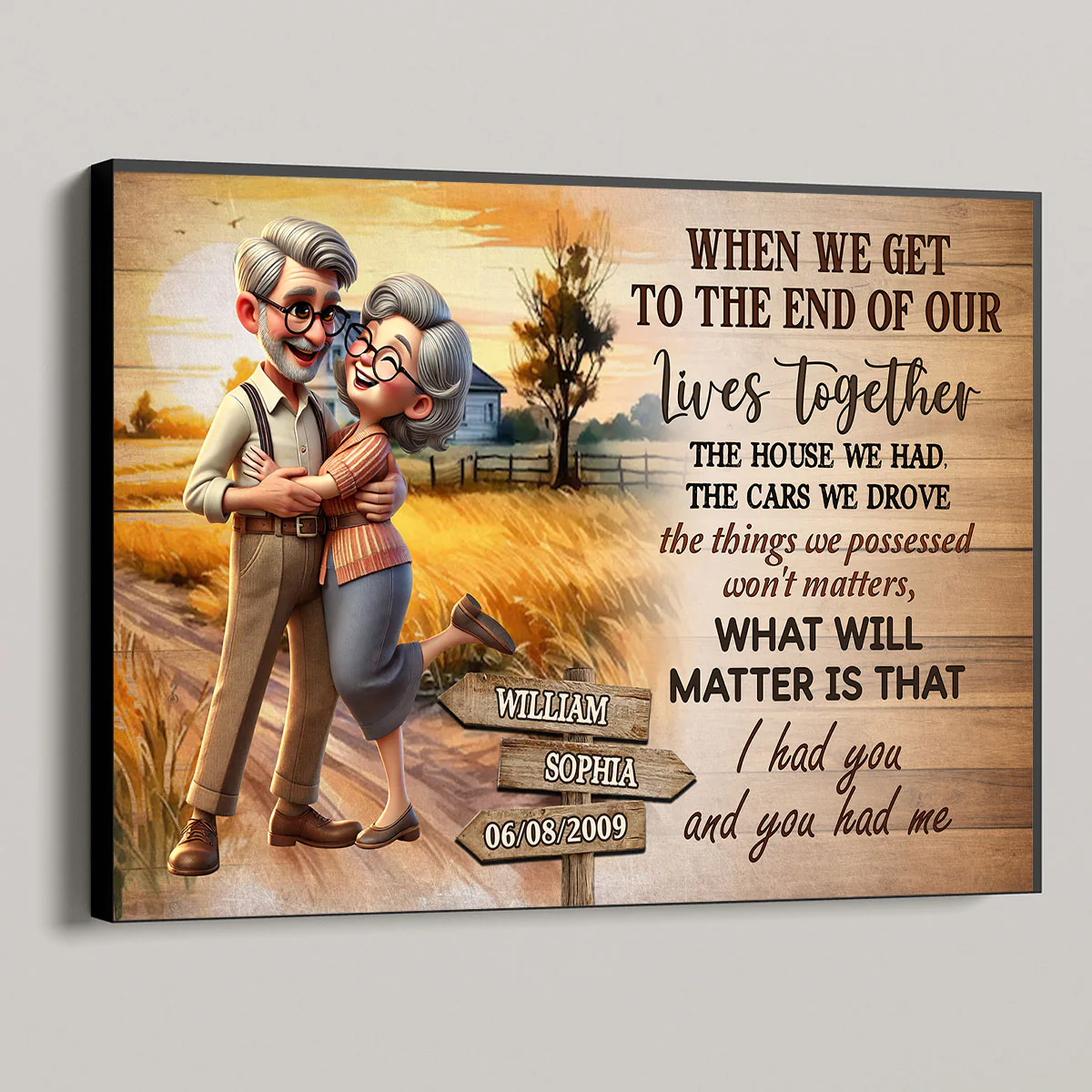 I Had You And You Had Me Happy Old Couple Personalized Poster, Gift For Him, For Her, Husband, Wife - Image 5