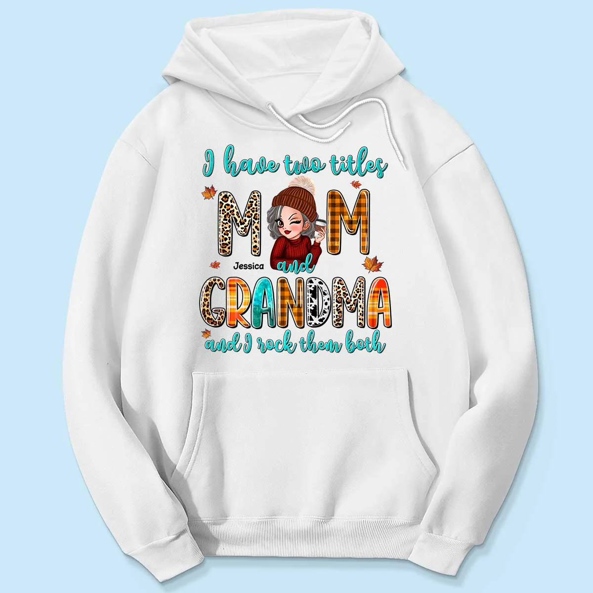 I Have Two Titles Mom Grandma Fall Season Personalized Shirt - Image 5