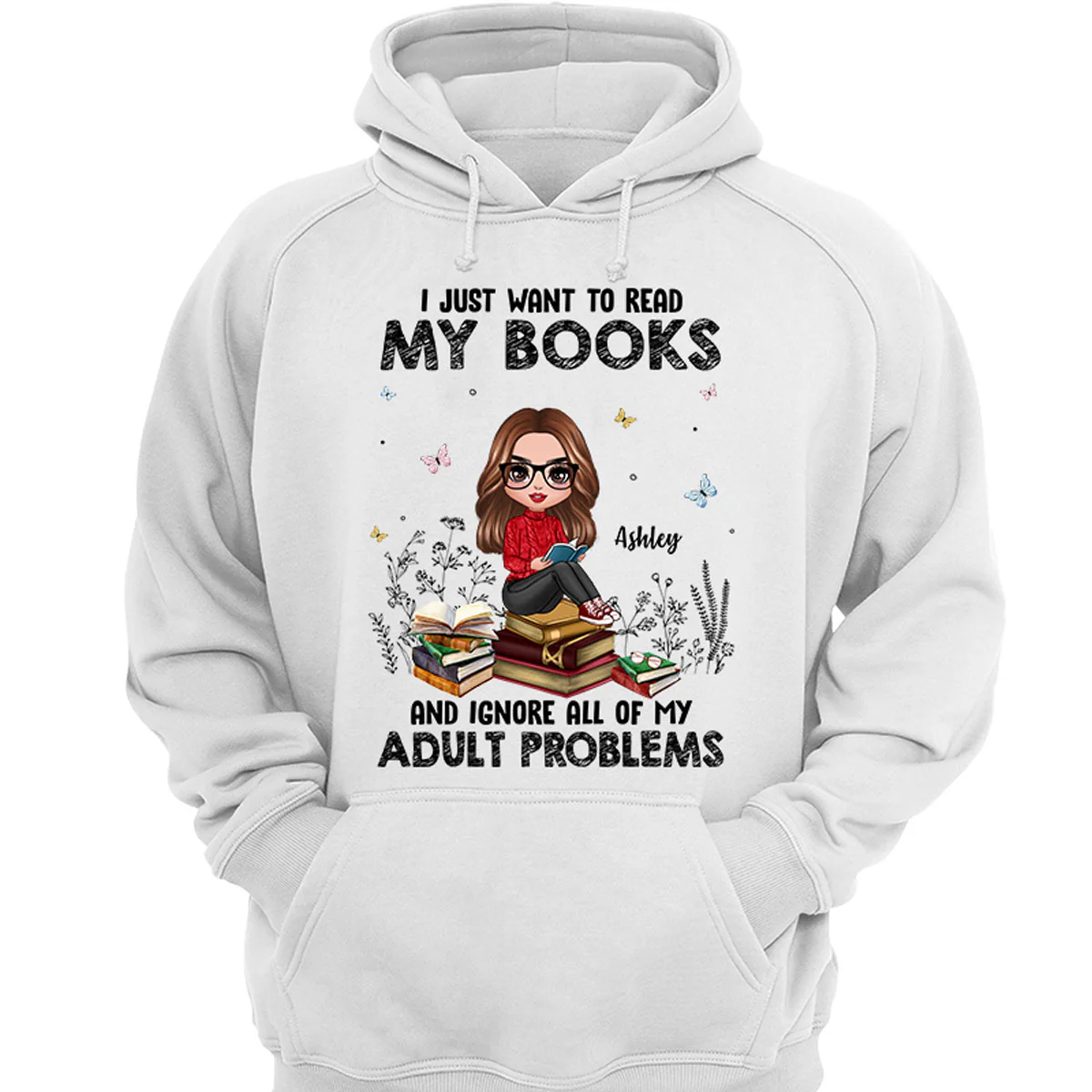I Just Want To Read My Book And Ignore Adult Problems Personalized Shirt - Image 3