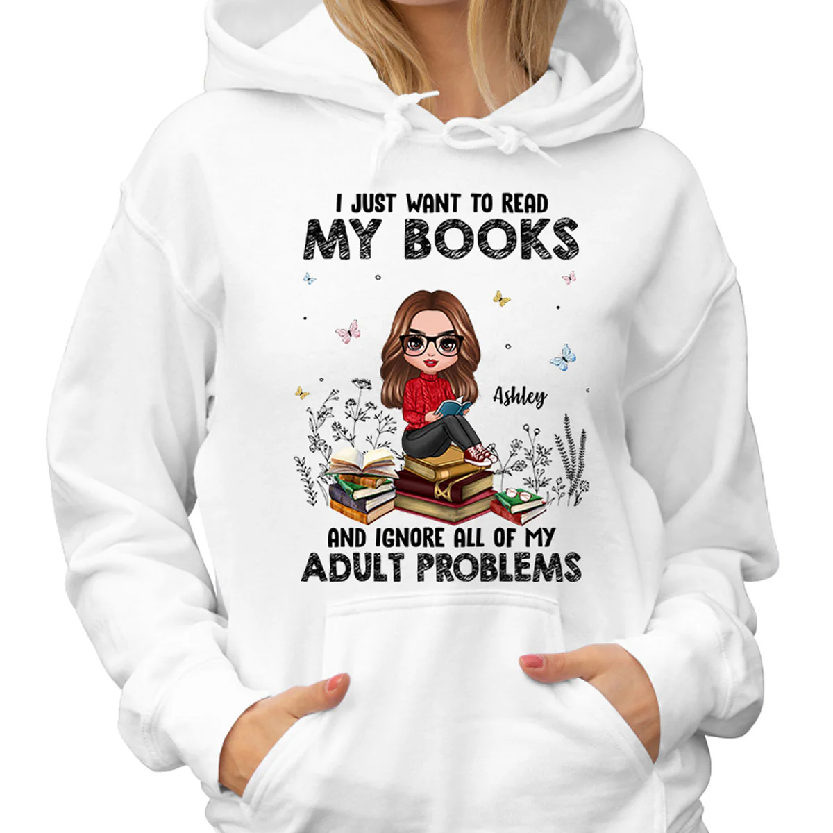 I Just Want To Read My Book And Ignore Adult Problems Personalized Shirt - Image 4