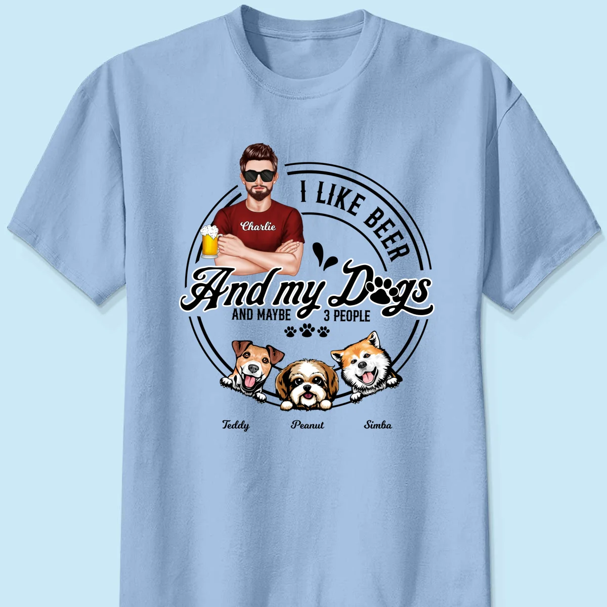 I Like Beer And My Dogs, Gift For Dog Dad, Gift For Him, Personalized Shirt - Image 10