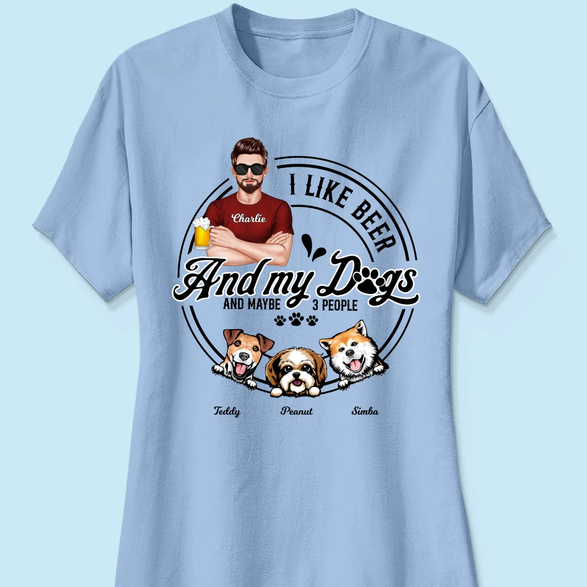 I Like Beer And My Dogs, Gift For Dog Dad, Gift For Him, Personalized Shirt - Image 14