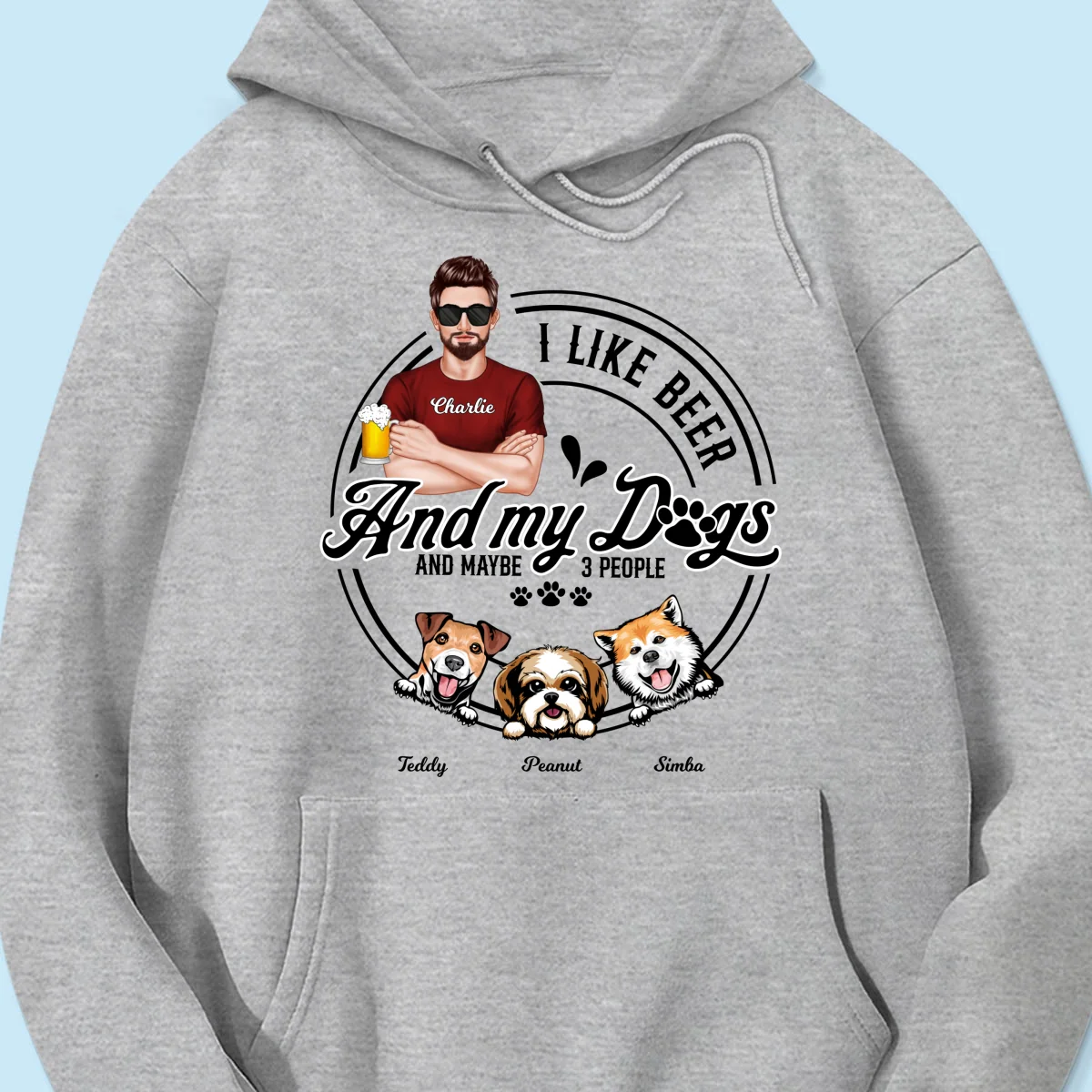 I Like Beer And My Dogs, Gift For Dog Dad, Gift For Him, Personalized Shirt - Image 16