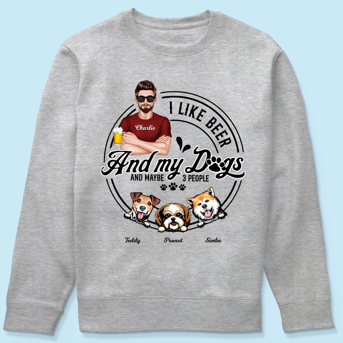 I Like Beer And My Dogs, Gift For Dog Dad, Gift For Him, Personalized Shirt - Image 20
