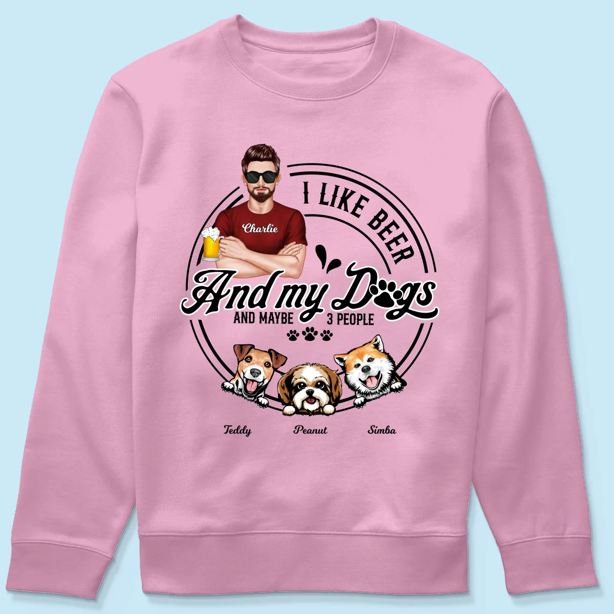 I Like Beer And My Dogs, Gift For Dog Dad, Gift For Him, Personalized Shirt - Image 21