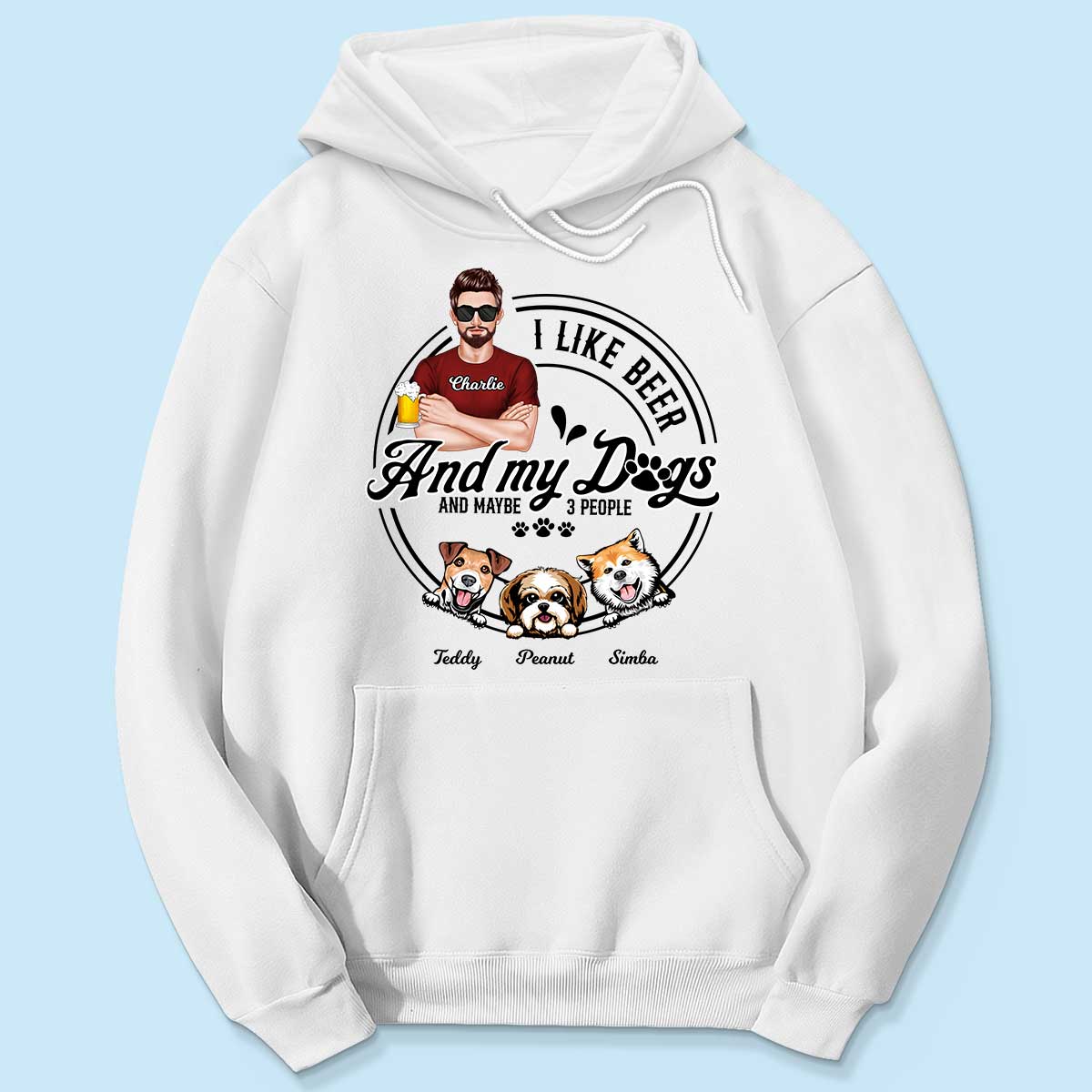 I Like Beer And My Dogs, Gift For Dog Dad, Gift For Him, Personalized Shirt - Image 5