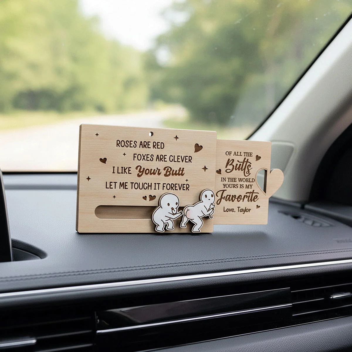 I Like Your Butt Funny Inappropriate Couple - Personalized Wooden Slider Ornament - Valentine's Day Gift For Him, For Her - Image 9