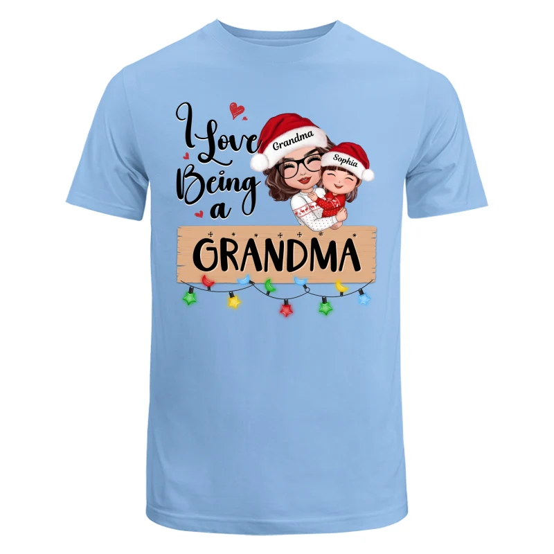 I Love Being A Grandma Hugging Grandkid Personalized Christmas Shirt - Image 8