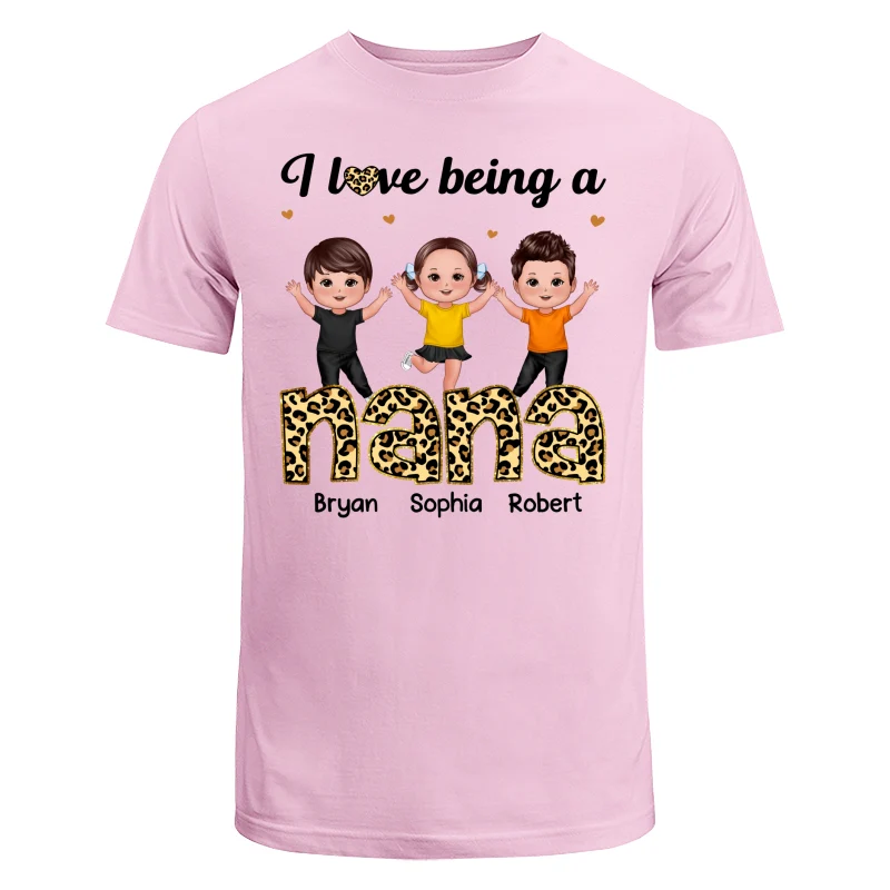 I Love Being Grandma Leopard Happy Kids Personalized Shirt - Image 7