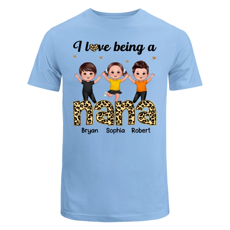 I Love Being Grandma Leopard Happy Kids Personalized Shirt - Image 8