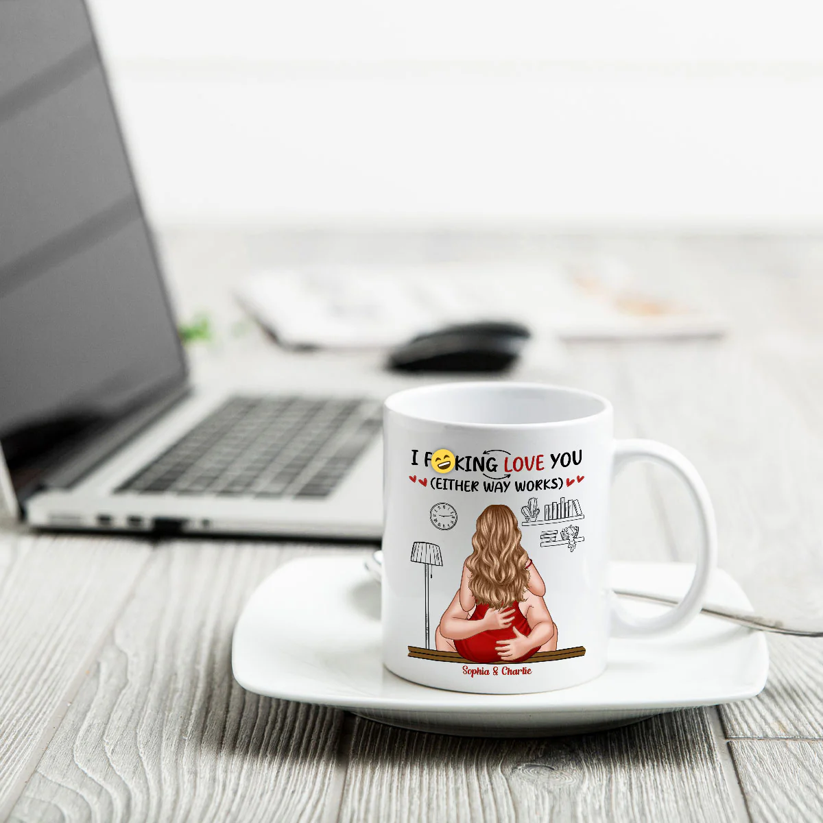I Love You Either Way Inappropriate Couple Kissing - Personalized Mug - Funny Gift For Partner Gift For Her Gift For Him - Image 4