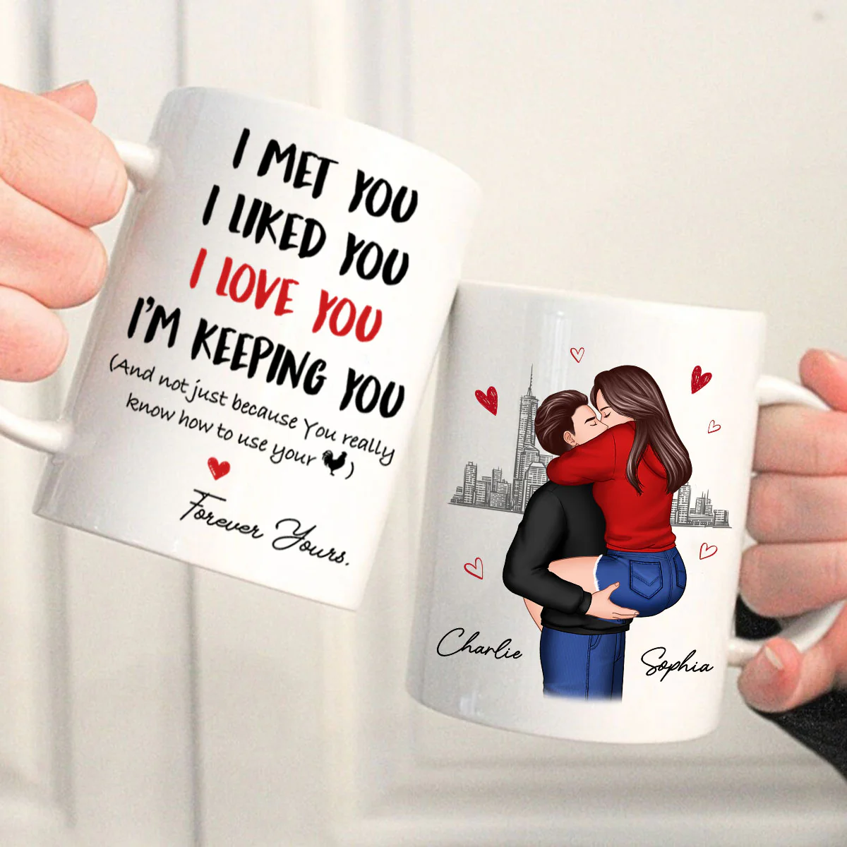 I Love You Forever Yours Funny Gift For Couple Gift Personalized Mug