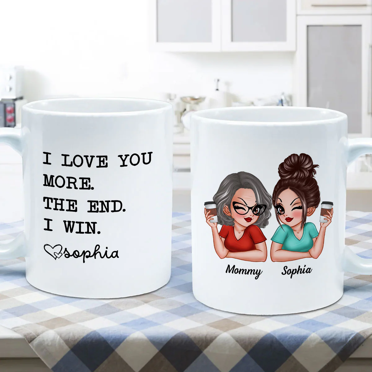 I Love You More The End I Win Gift For Mom From Daughter Personalized Mug - Image 5