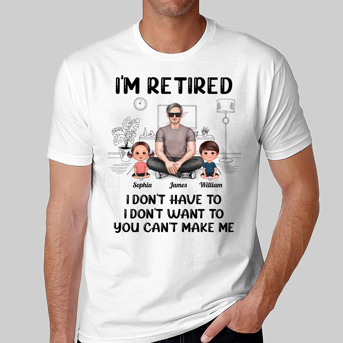 I‘m Retired Grandpa And Kids Personalized Shirt - Image 2