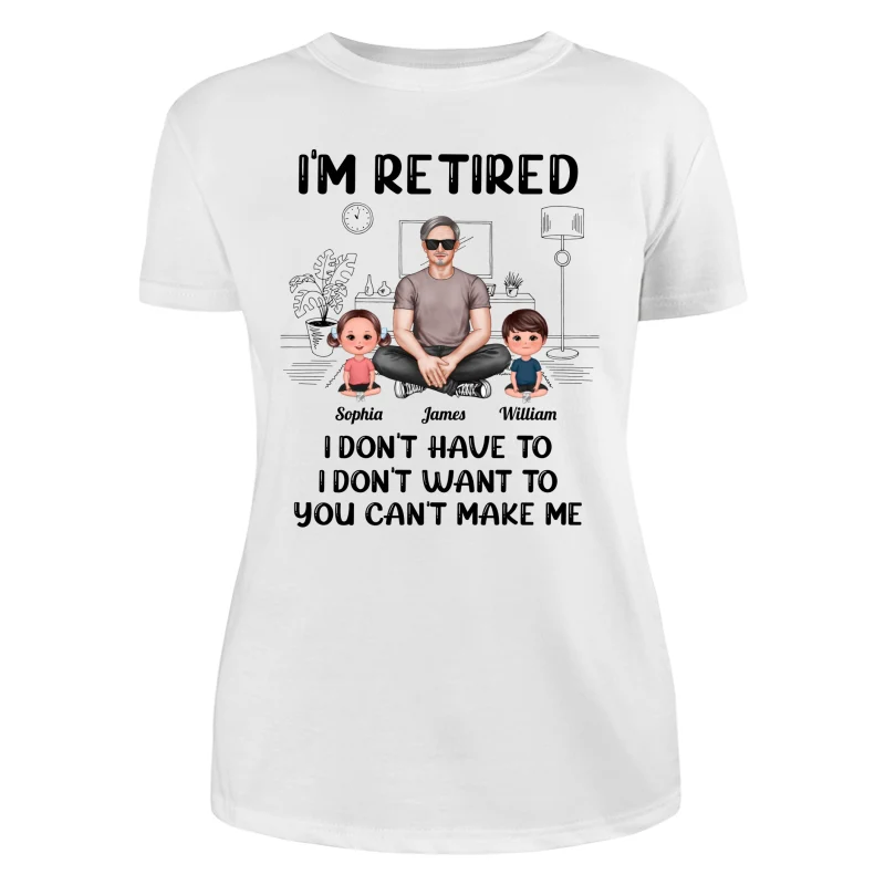I‘m Retired Grandpa And Kids Personalized Shirt - Image 9