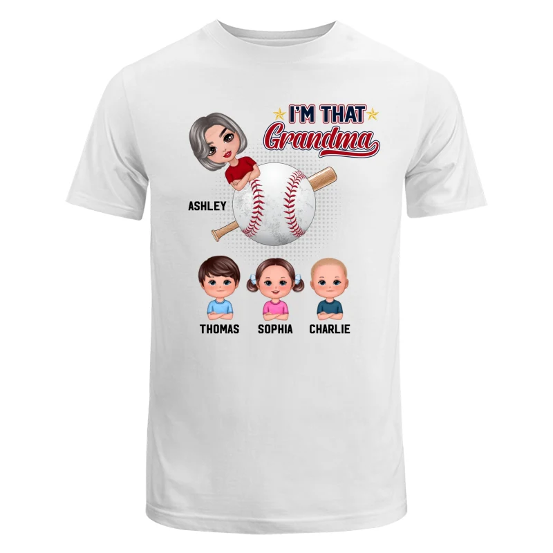 I‘m That Baseball Grandma With Kids Doll Personalized Shirt - Image 5