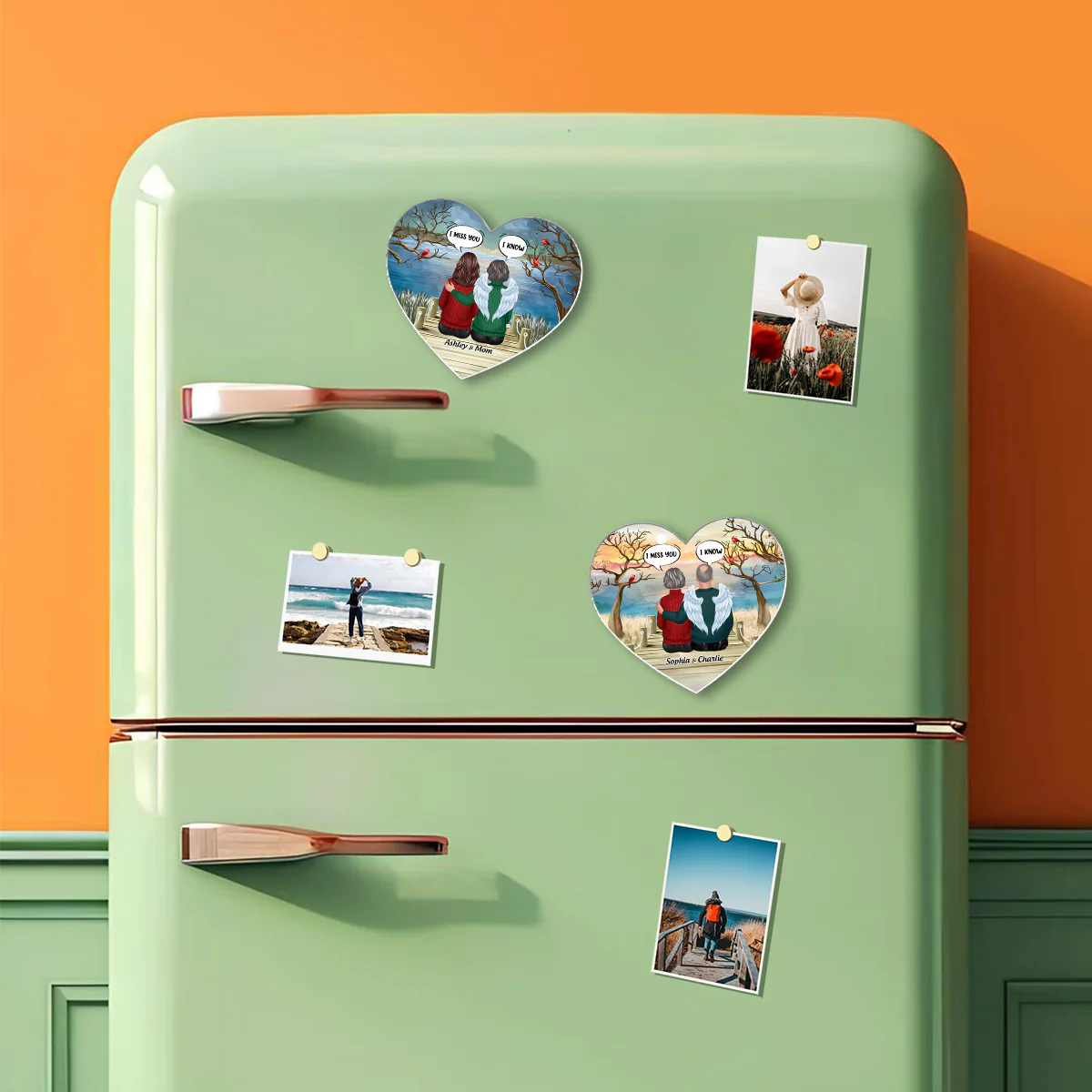 I Miss You Family Memorial Personalized Acrylic Fridge Magnet, Remembrance Gift, Sympathy Gift - Image 2