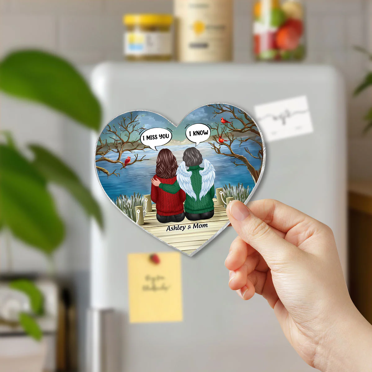 I Miss You Family Memorial Personalized Acrylic Fridge Magnet, Remembrance Gift, Sympathy Gift - Image 3