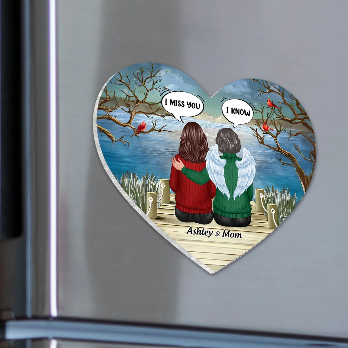 I Miss You Family Memorial Personalized Acrylic Fridge Magnet, Remembrance Gift, Sympathy Gift - Image 5