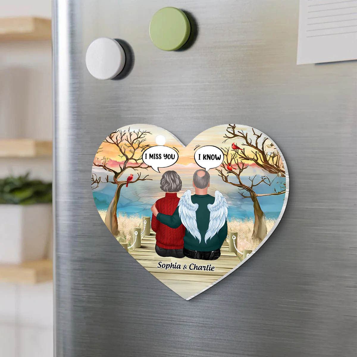 I Miss You Family Memorial Personalized Acrylic Fridge Magnet, Remembrance Gift, Sympathy Gift - Image 6
