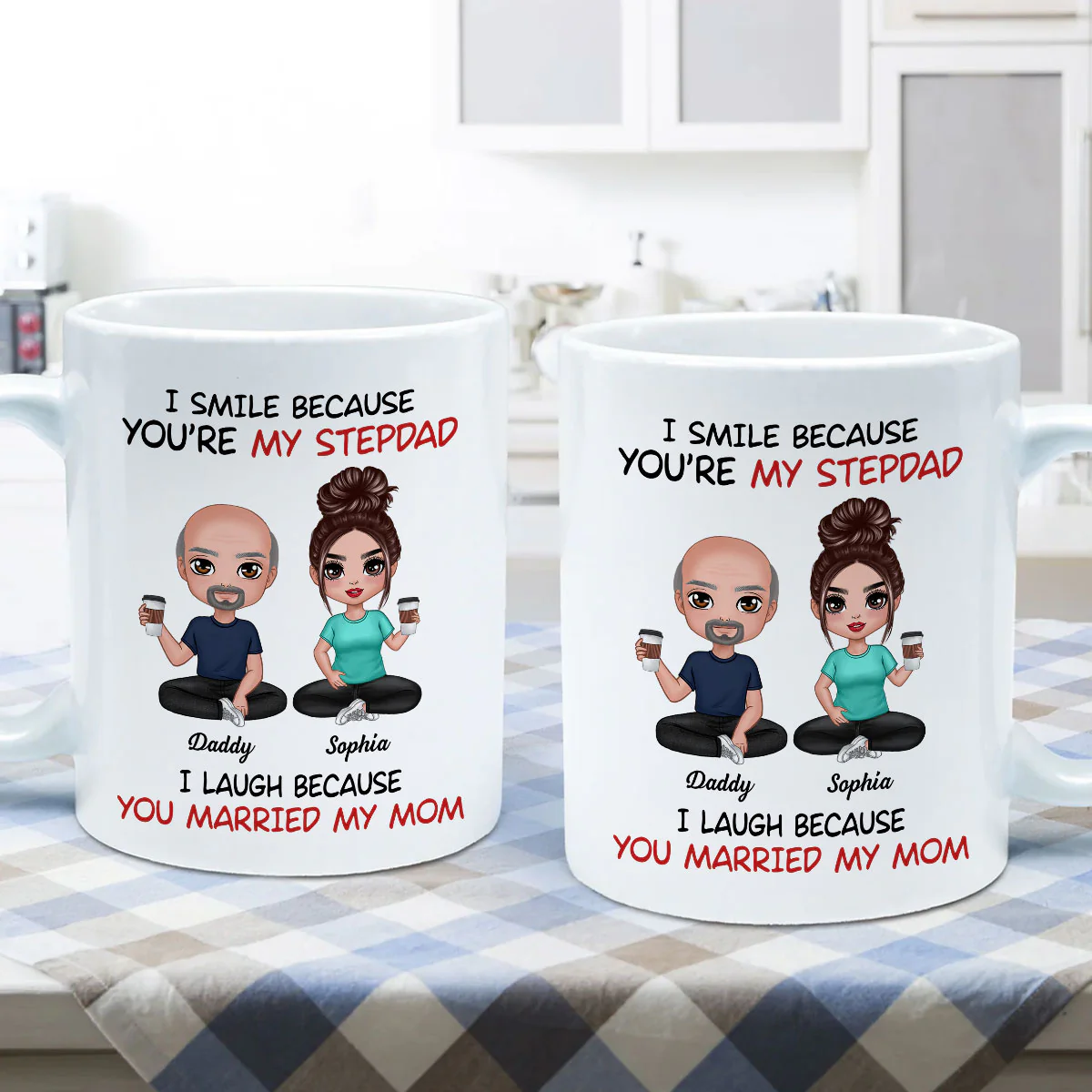 I Smile Because You‘re My Stepdad Personalized Mug - Image 5