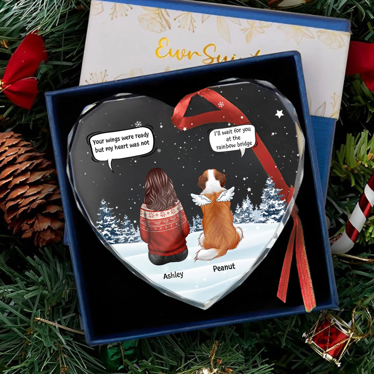 I Still Talk About You Dog Cat Memorial - Personalized Glass Ornament - Memorial Christmas Gift For Dog Lovers, Cat Lovers - Image 2
