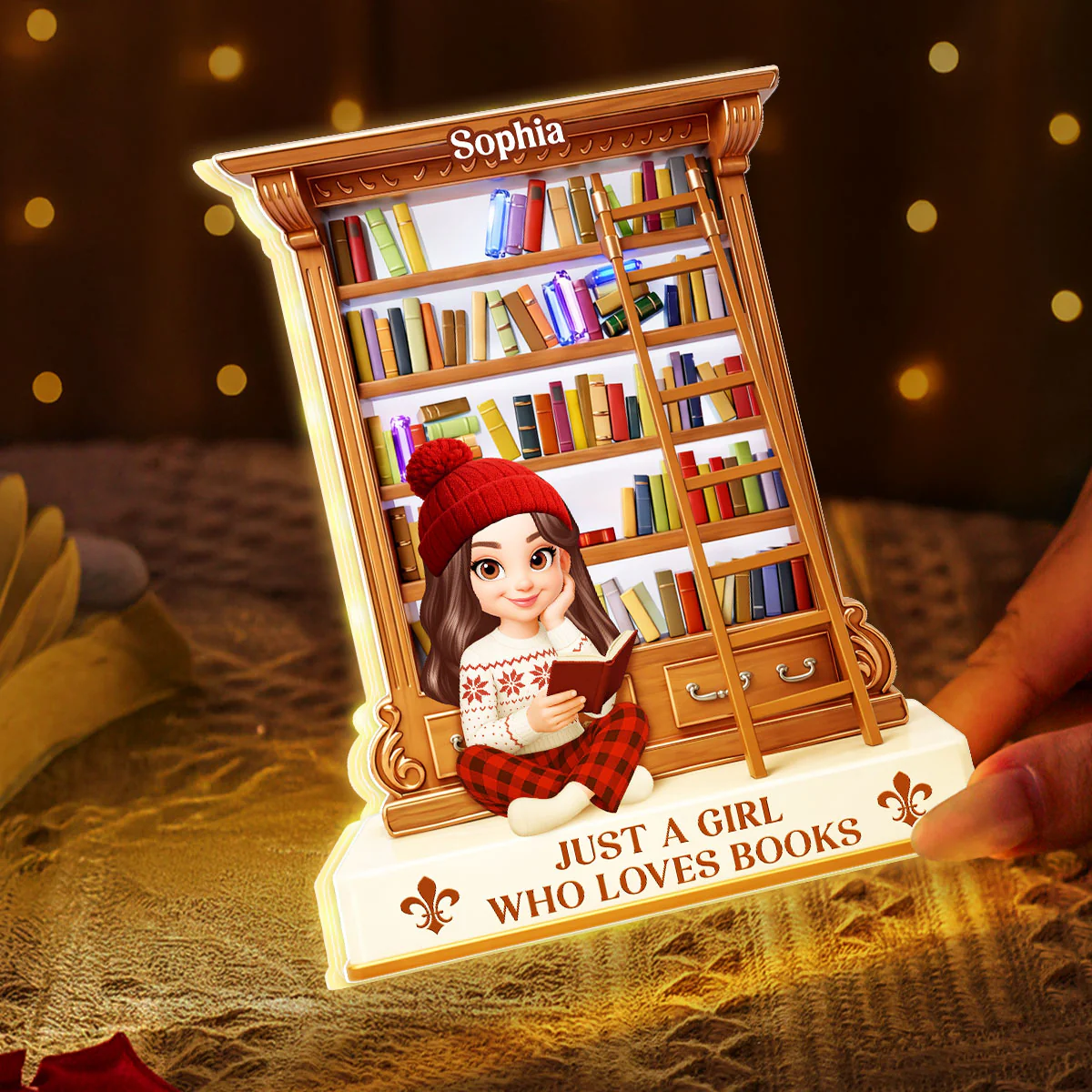 I Want Adventure In The Great Wide Somewhere - Personalized Light Box - Gift for Book Lovers - Image 5
