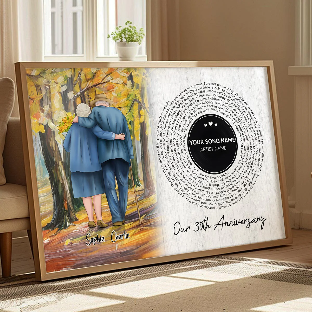 I Want To Grow Old With You Song Lyrics Art Personalized Poster, Anniversary Gift For Him, For Her - Image 6