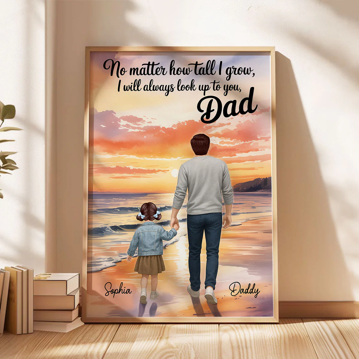 I Will Always Look up to You Dad Personalized Poster, Father's Day Gift for Dad - Image 6