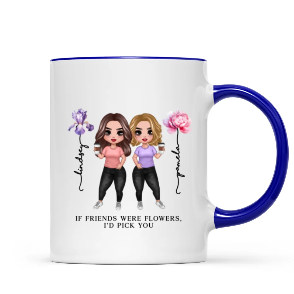 If Friends Were Flowers Birth Month Flowers Gift For Best Friends Besties Personalized Mug - Image 8