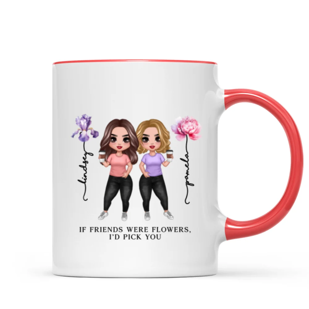 If Friends Were Flowers Birth Month Flowers Gift For Best Friends Besties Personalized Mug - Image 9