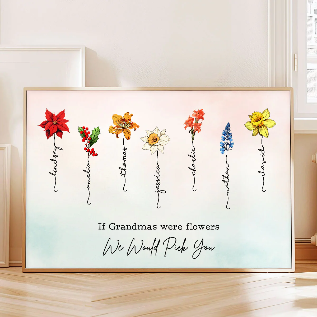 If Grandmas Were Flowers Beautiful Birth Month Flower Personalized Poster, Gift - Image 4