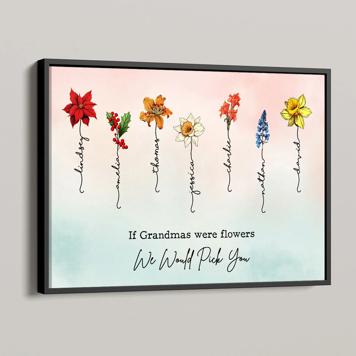 If Grandmas Were Flowers Beautiful Birth Month Flower Personalized Poster, Gift - Image 6