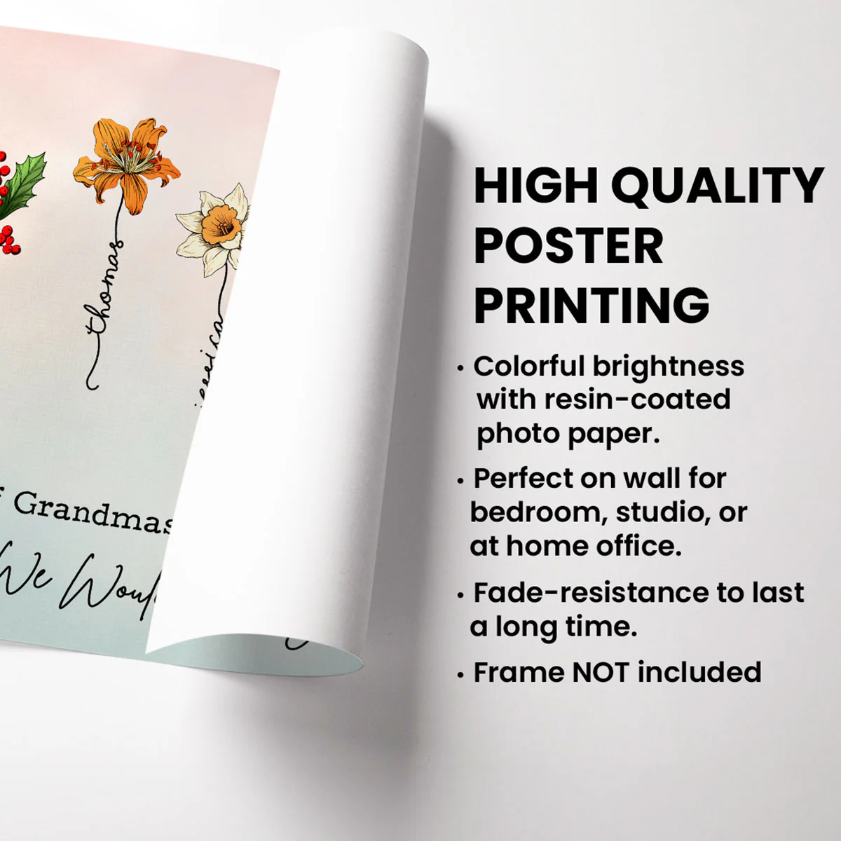 If Grandmas Were Flowers Beautiful Birth Month Flower Personalized Poster, Gift - Image 7