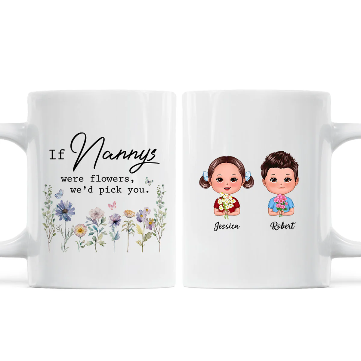If Grandmas Were Flowers I'd Pick You Gift For Grandma Personalized Mug