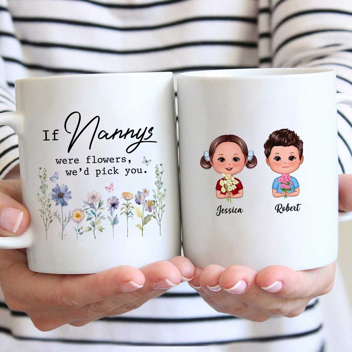 If Grandmas Were Flowers I'd Pick You Gift For Grandma Personalized Mug - Image 2