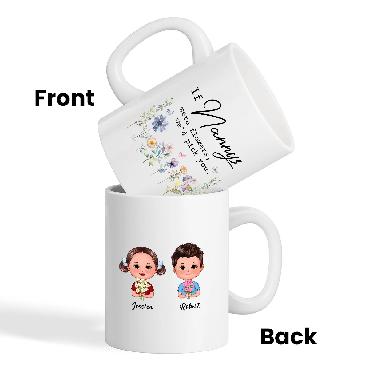 If Grandmas Were Flowers I'd Pick You Gift For Grandma Personalized Mug - Image 3