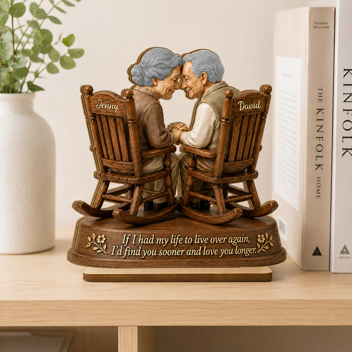 If I Had My Life to Live Again Growing Old Couple - Personalized 2-Layered Wooden Plaque - Anniversary Gift for Her, for Him - Image 5