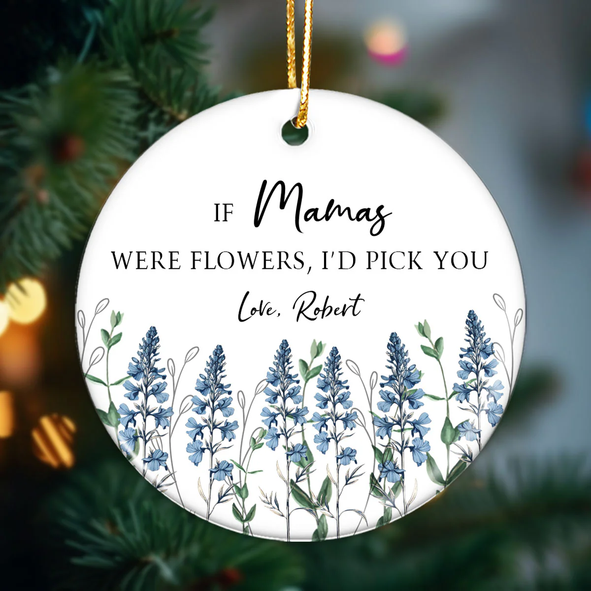 If Nanas Were Flowers Personalized Ceramic Ornament, Heartfelt Christmas Gift For Grandma - Image 4