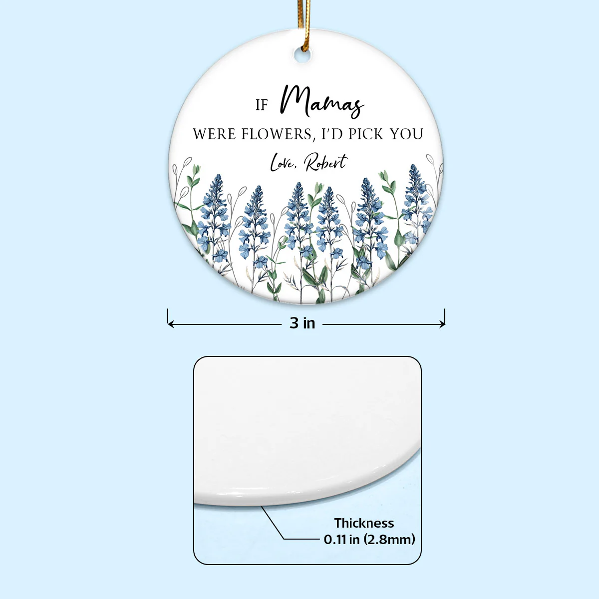 If Nanas Were Flowers Personalized Ceramic Ornament, Heartfelt Christmas Gift For Grandma - Image 5