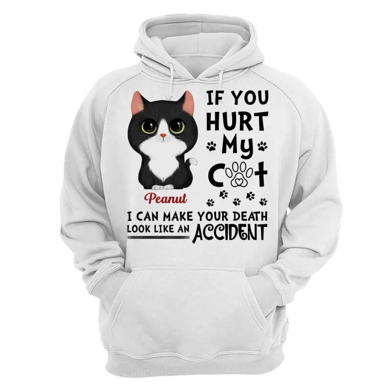 If You Hurt My Cats Watercolor Cute Cats Personalized Shirt - Image 13