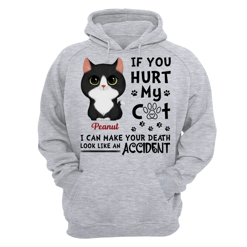 If You Hurt My Cats Watercolor Cute Cats Personalized Shirt - Image 14