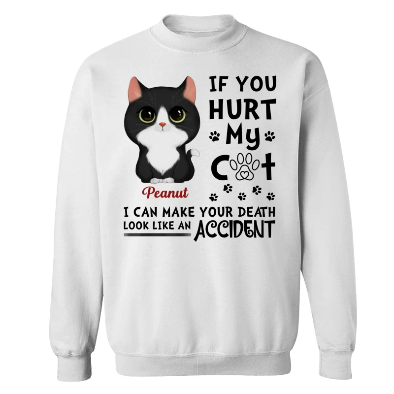 If You Hurt My Cats Watercolor Cute Cats Personalized Shirt - Image 17