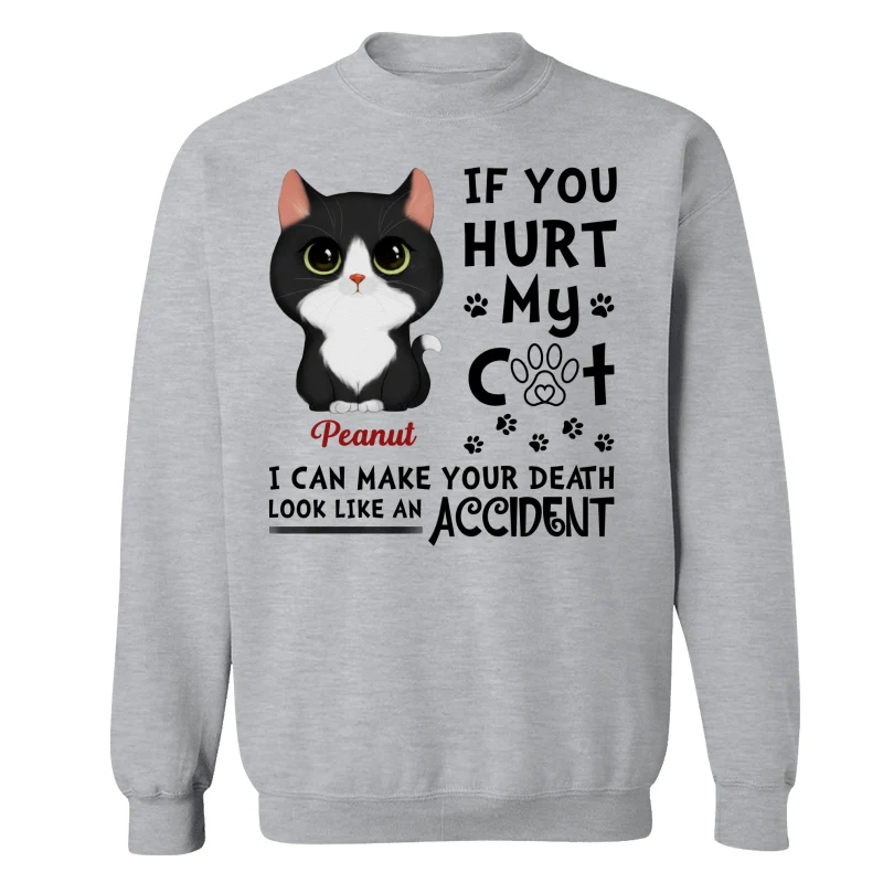If You Hurt My Cats Watercolor Cute Cats Personalized Shirt - Image 18