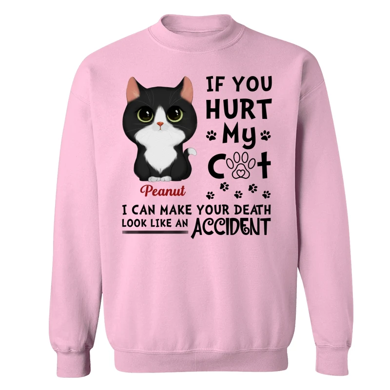 If You Hurt My Cats Watercolor Cute Cats Personalized Shirt - Image 19