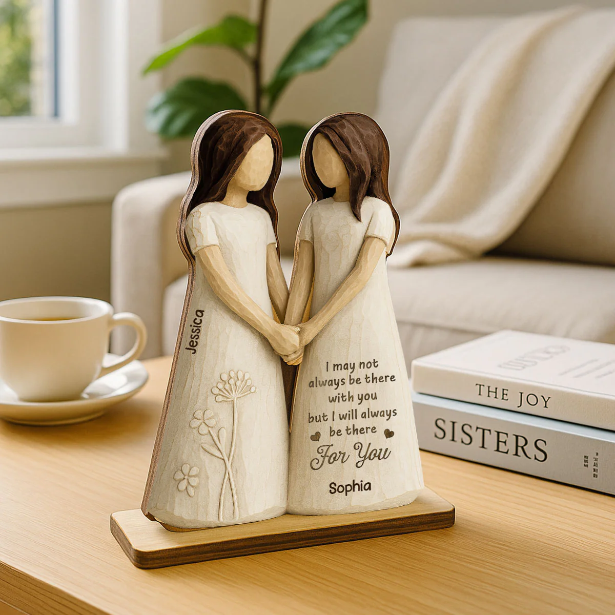 I'll Always Be There For You 3D Effect - Personalized 2-Layered Wooden Plaque - Gift for Besties, Best Friends - Image 10