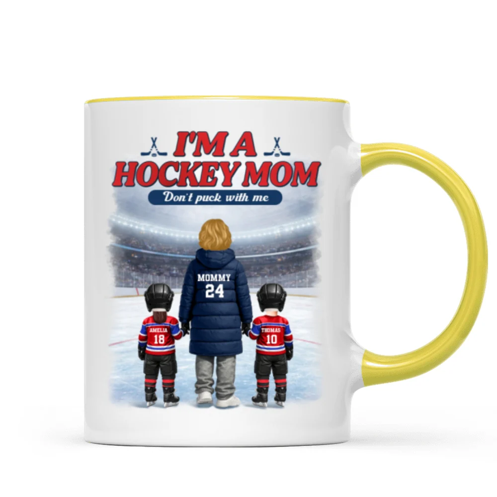 I'm A Hockey Mom And Her Kids - Personalized Mug - Heartfelt Gift For Hockey Mom, Gift For Wife - Image 14