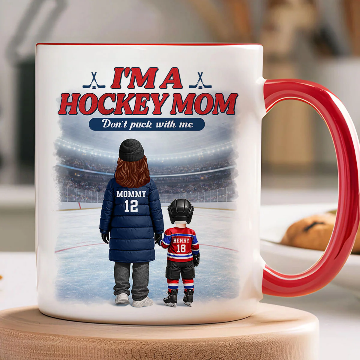I'm A Hockey Mom And Her Kids - Personalized Mug - Heartfelt Gift For Hockey Mom, Gift For Wife - Image 4