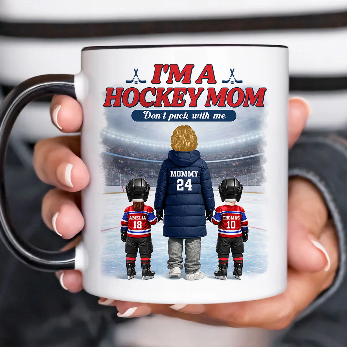 I'm A Hockey Mom And Her Kids - Personalized Mug - Heartfelt Gift For Hockey Mom, Gift For Wife - Image 5