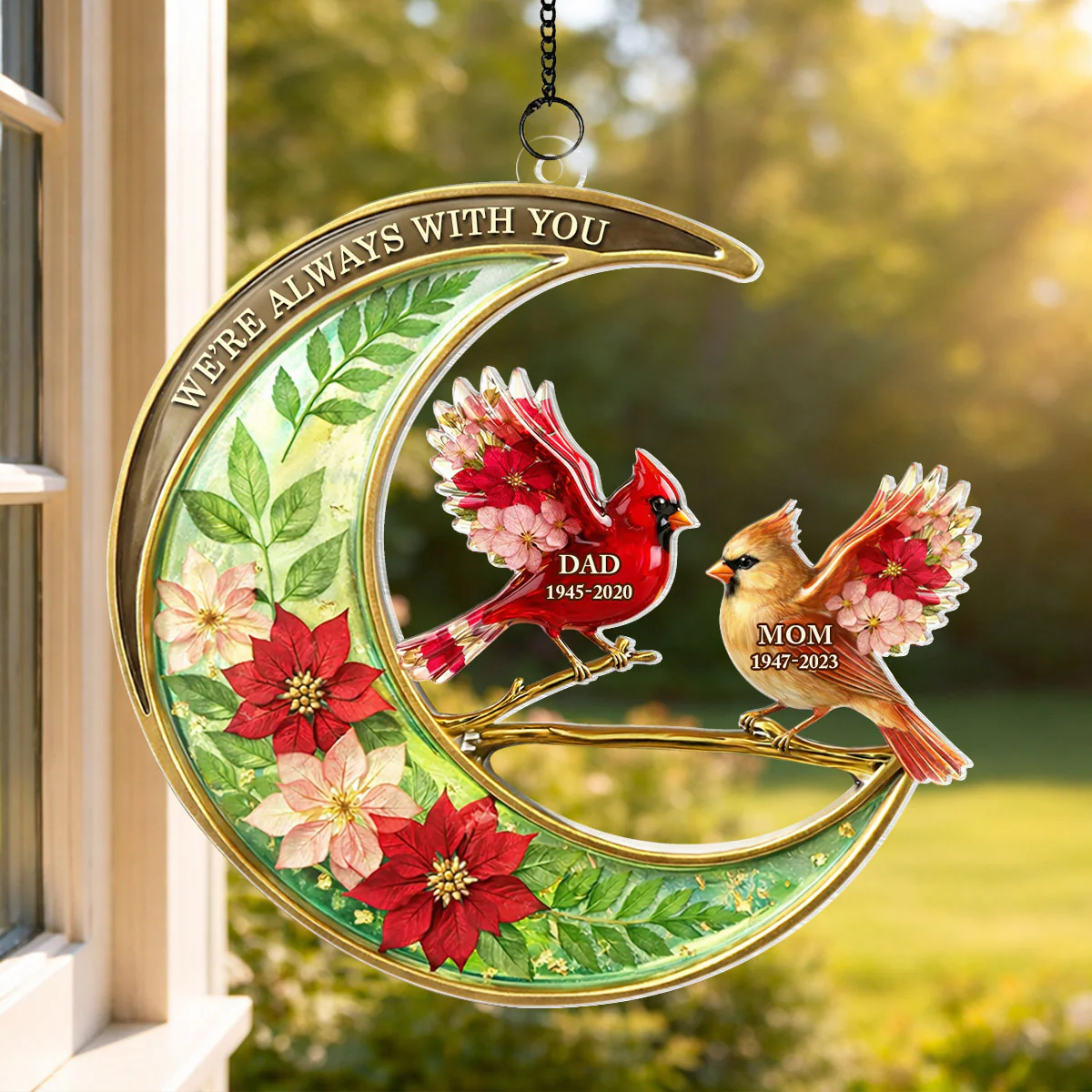 I'm Always With You Memorial - Personalized Suncatcher Ornament - Heartfelt Remembrance Keepsake for Loved Ones - Image 2